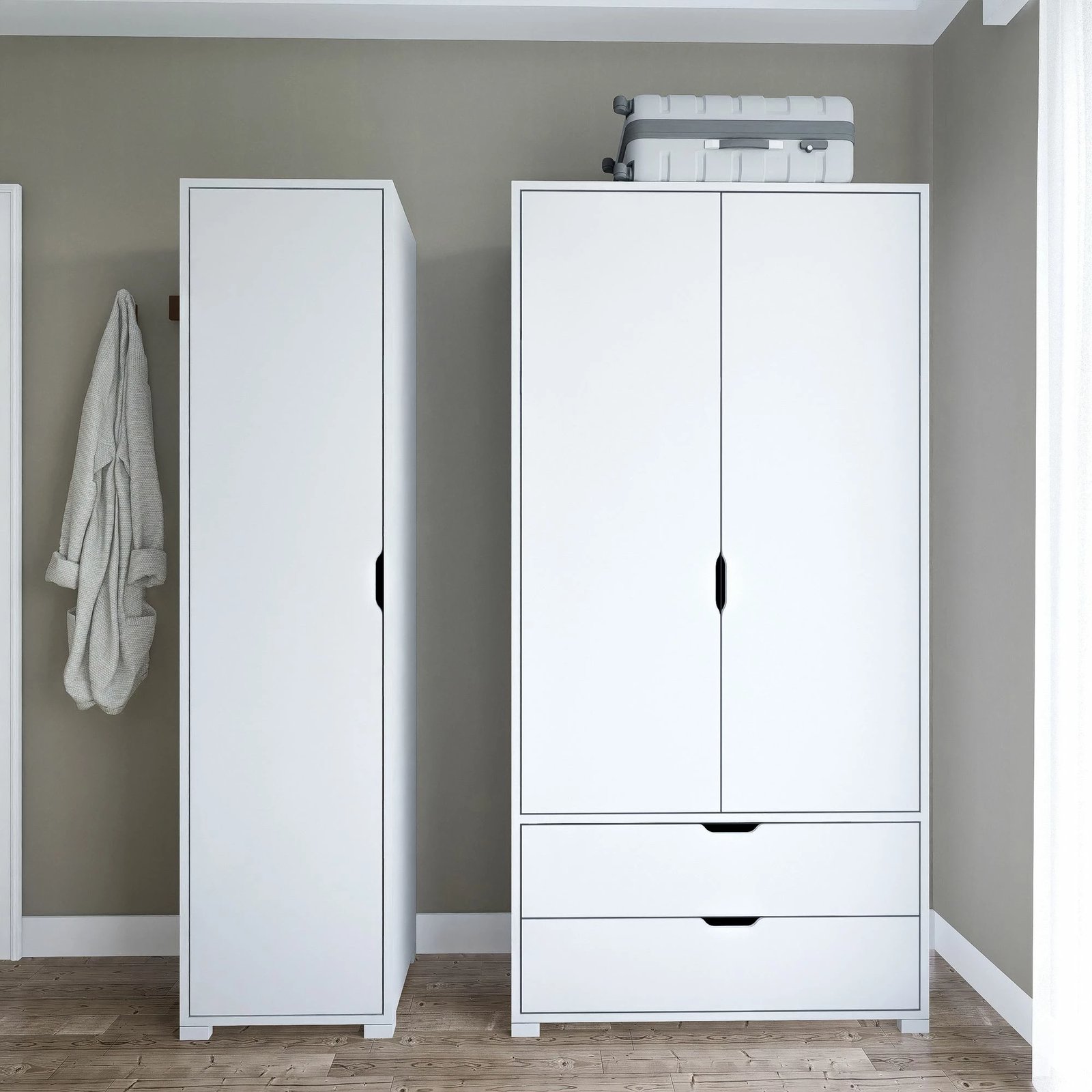 Dollap Skye Decor, i bardhë, Duru 1600-020