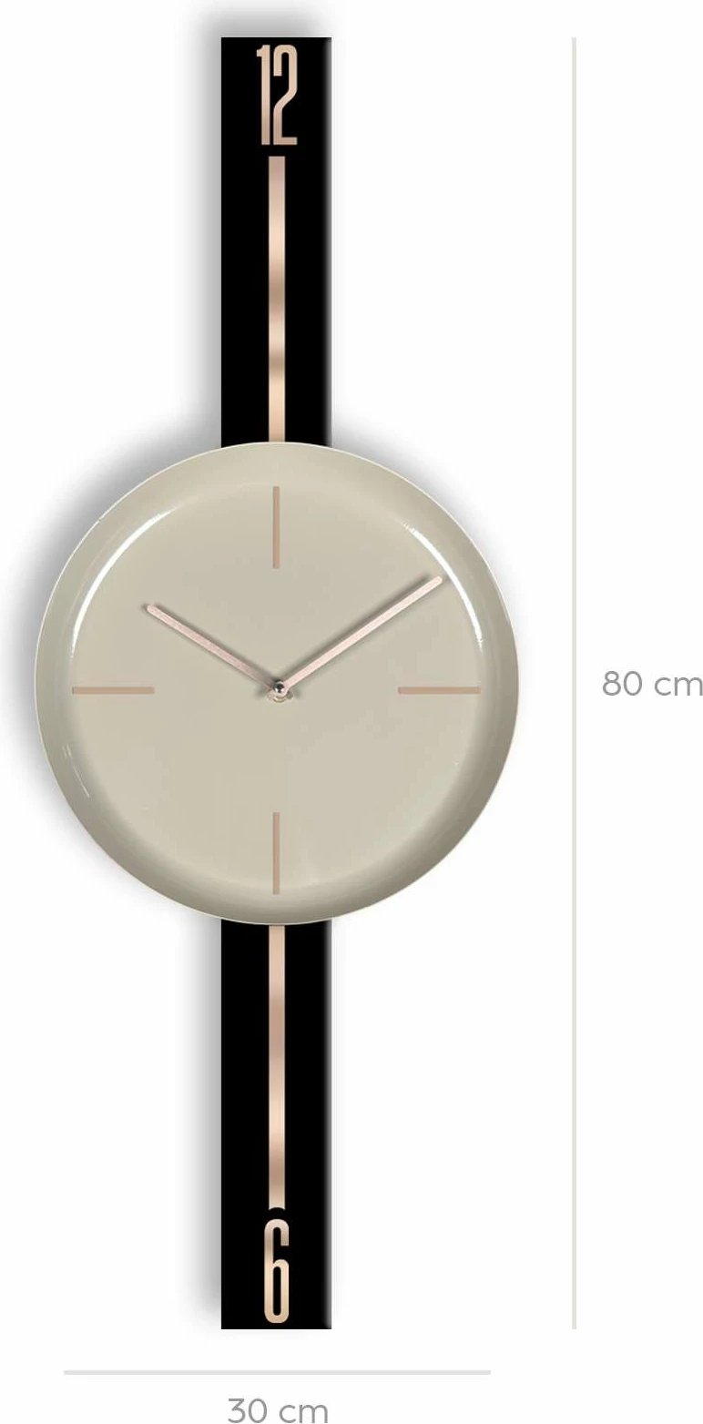 Orë muri dekorative Wallity, Vlnt103Syhcp, e zezë dhe kapuçino, 30x80cm