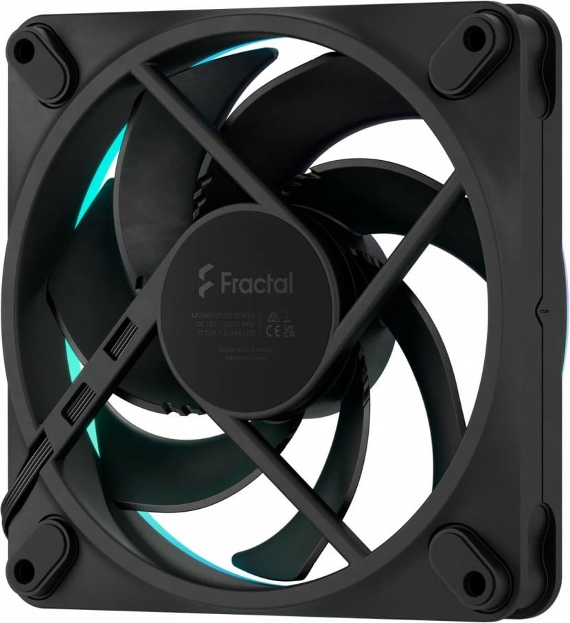 Kasë Fractal Design Momentum 12 RGB, 120mm, e zezë