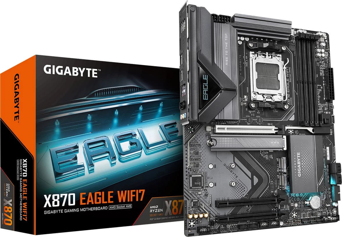 Pllakë amë, Gigabyte X870 EAGLE WIFI7, chipset X870, Wi‑Fi 7, e zezë