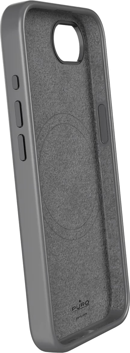 Mbështjellës Puro Icon Mag Pro me MagSafe për iPhone 16e, Silikon, i zi