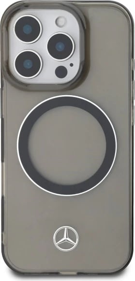 Mbështjellës Mercedes Silver Ring MagSafe për iPhone 16 Pro Max, Zi