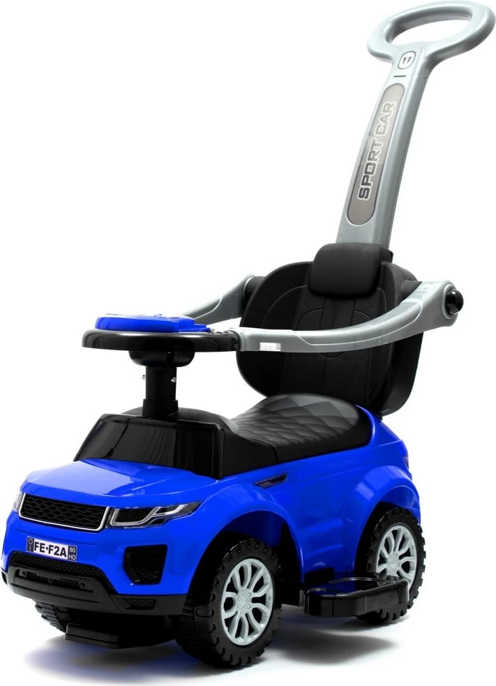 Makinë lodër ride-on 3-në-1, Baby Mix, Playing Bouncer, me dorezë udhëzuese, 12–36 muaj, melodi dhe sirenë, blu