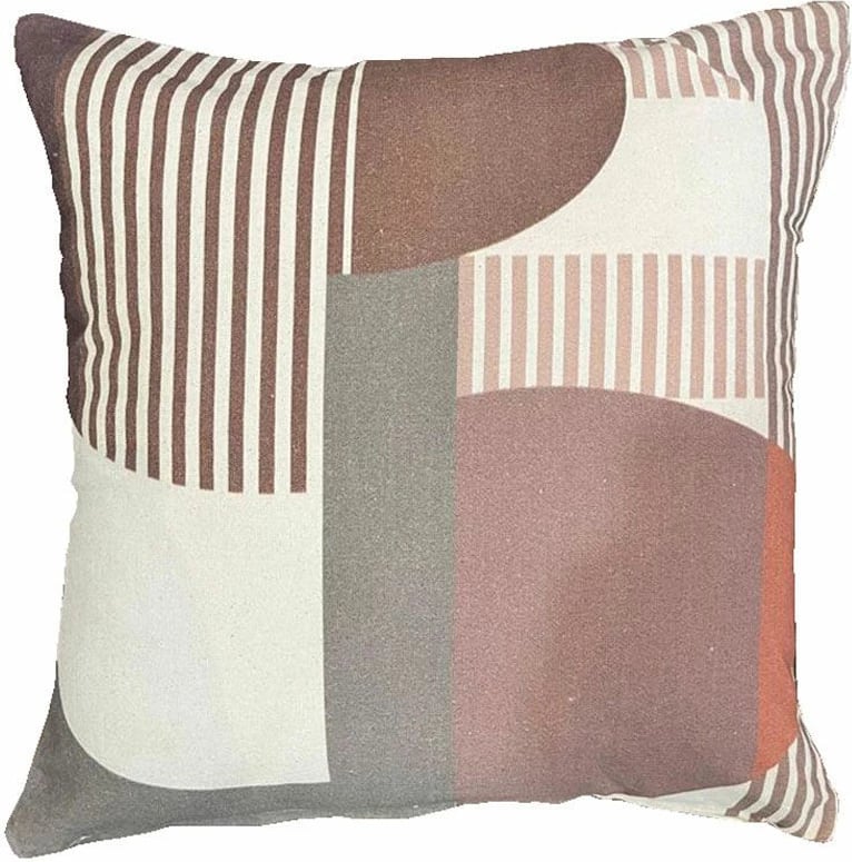 Jastëk dekorativ Mayra B, pambuk, 45x45cm, ngjyrë bezhë-ekai, poliester