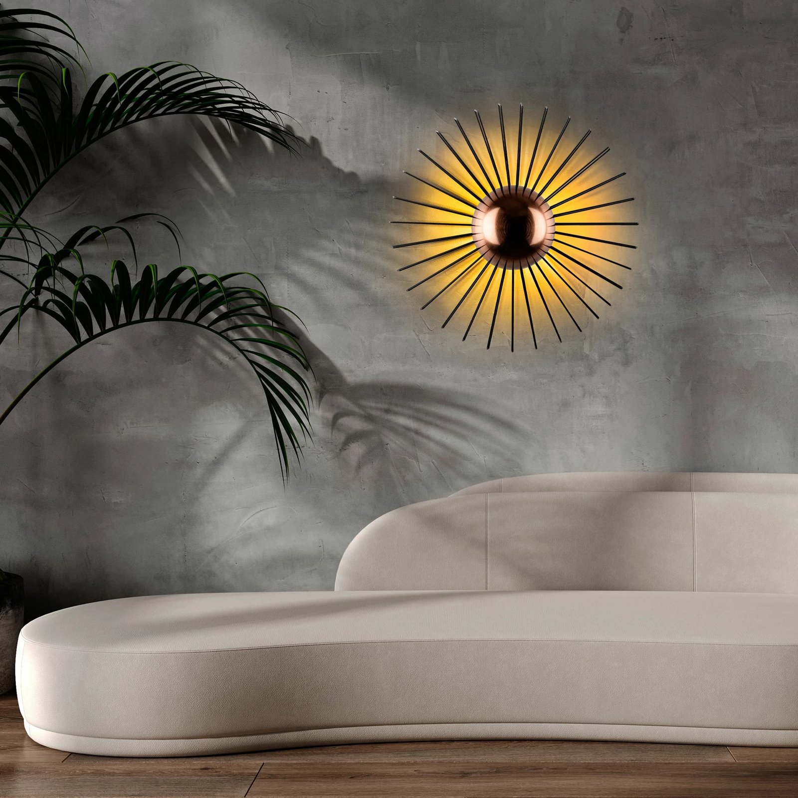 Llambë muri Opviq, Kaya - 15235 - L, ngjyrë e zezë, metal