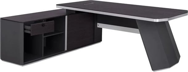 Tavolinë profesionale për zyre, kënd i majtë, ngjyrë trëndafili, FH2083L, 220x180x76 cm