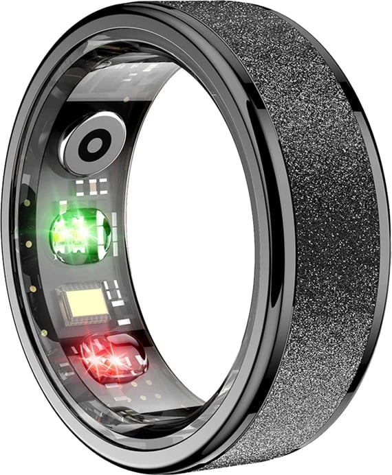 unazë inteligjente, Colmi, R10, 19.1 mm madhësia 9, Bluetooth 5.0 5ATM me kuti karikimi, e zezë