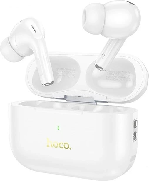 Kufje HOCO EW56 Plus wireless in-ear, Bluetooth 5.3, me kuti karikimi, e bardhë
