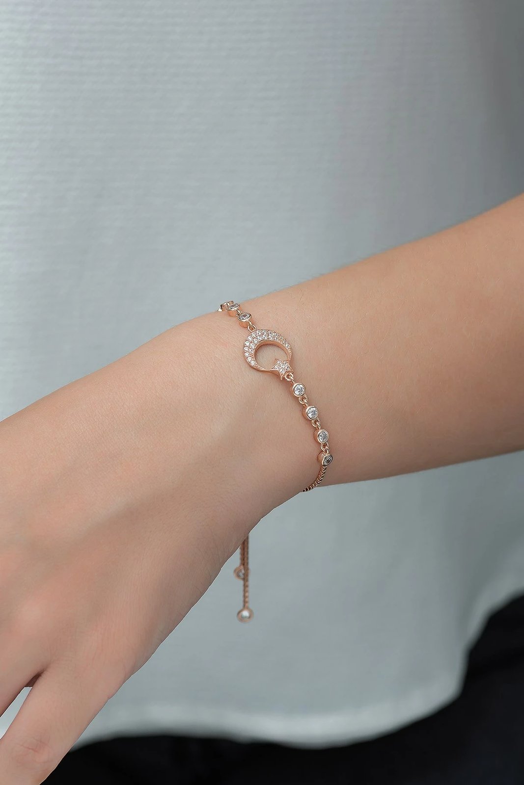 Byzylyk argjendi, ngjyrë rozë e artë, Jumeon, TRDYL812 Byzylyk argjendi, ngjyrë rozë e artë, Jumeon, TRDYL812