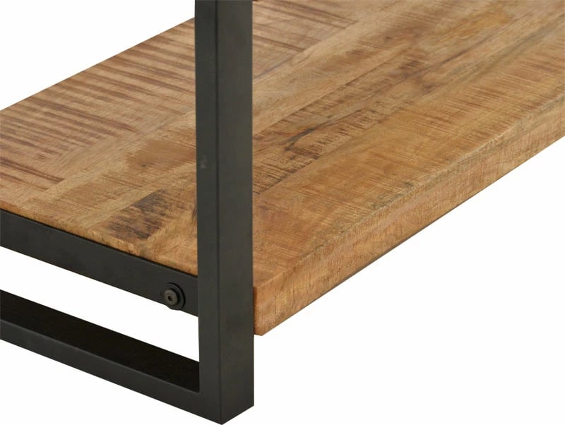 Tavolinë kafeje Miles dru mango natyral-e zezë 100x45x45.5cm