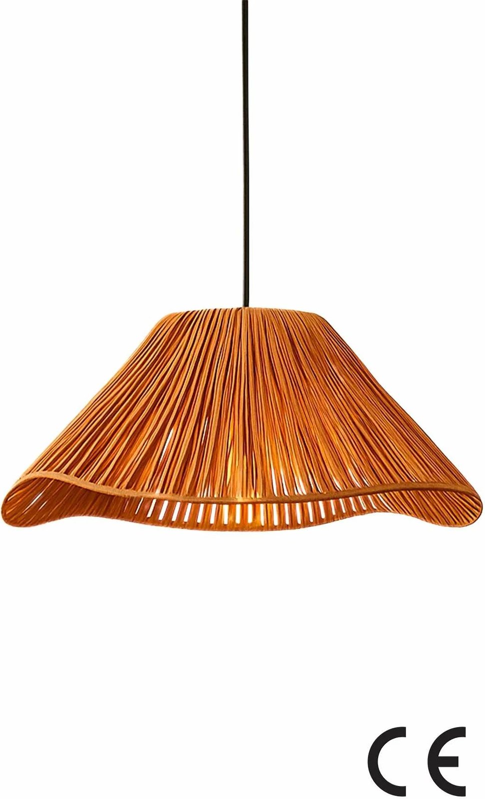 Llambë tavani Opviq, Rayen, ngjyrë amber, kapak makrame, lartësi e rregullueshme Llambë tavani Opviq, Rayen, ngjyrë amber, kapak makrame, lartësi e rregullueshme