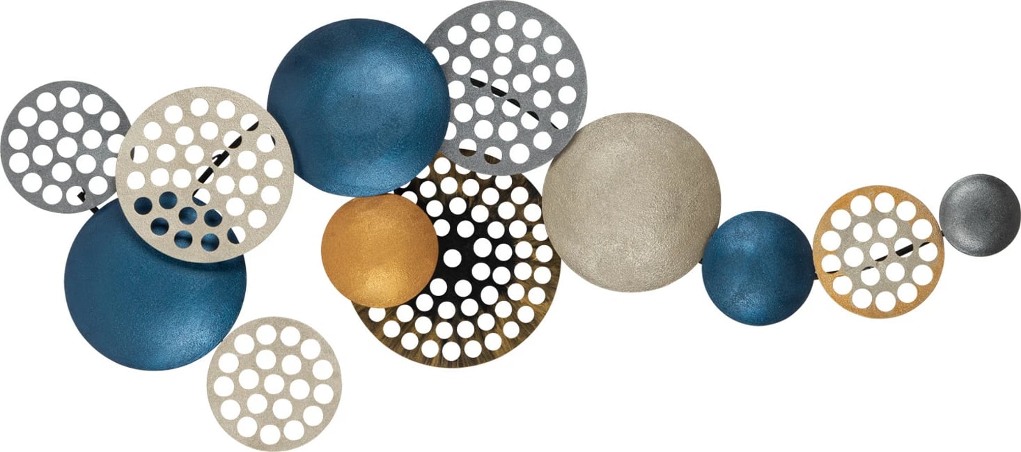 Aksesor dekorativ metalik për mur, Wallity Bronte, CH103-2, shumëngjyrësh, 90x8x42 cm