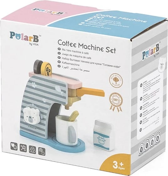 Lodër makinë kafeje druri, Viga PolarB, me kapsula dhe aksesorë, shumëngjyrëshe, set