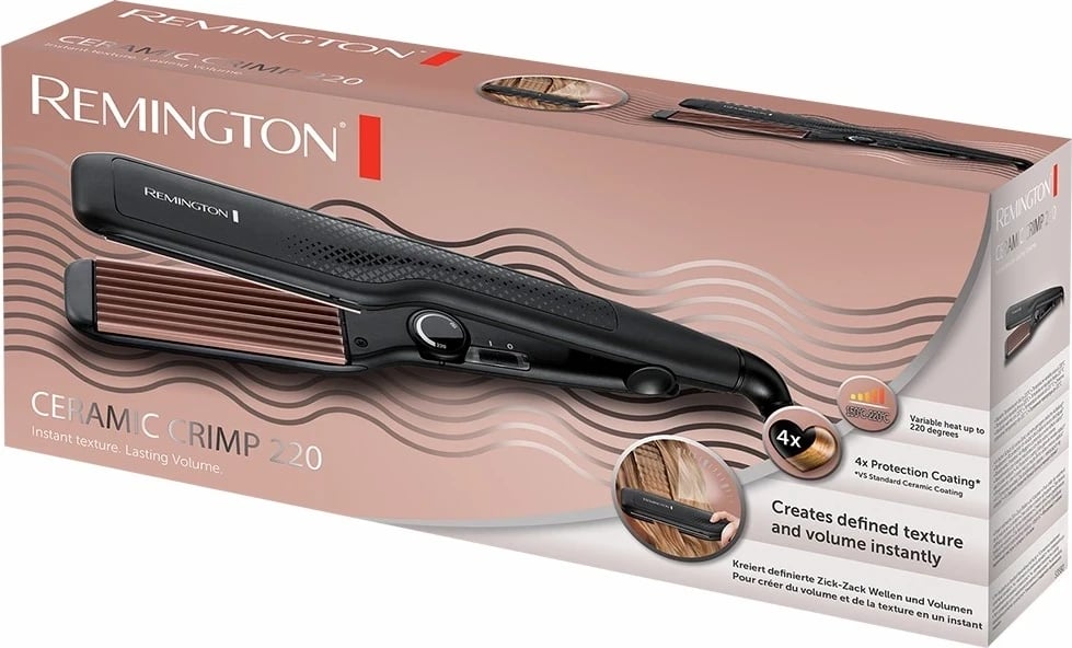 Karbownica për flokët Remington, S3580 Ceramic Crimp 220, e zezë