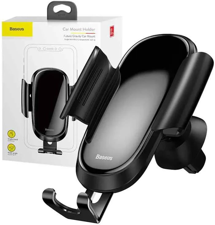 Mbajtës telefoni Baseus Future Gravity Car Mount SUYL-WL01, për grilë ajri, i zi