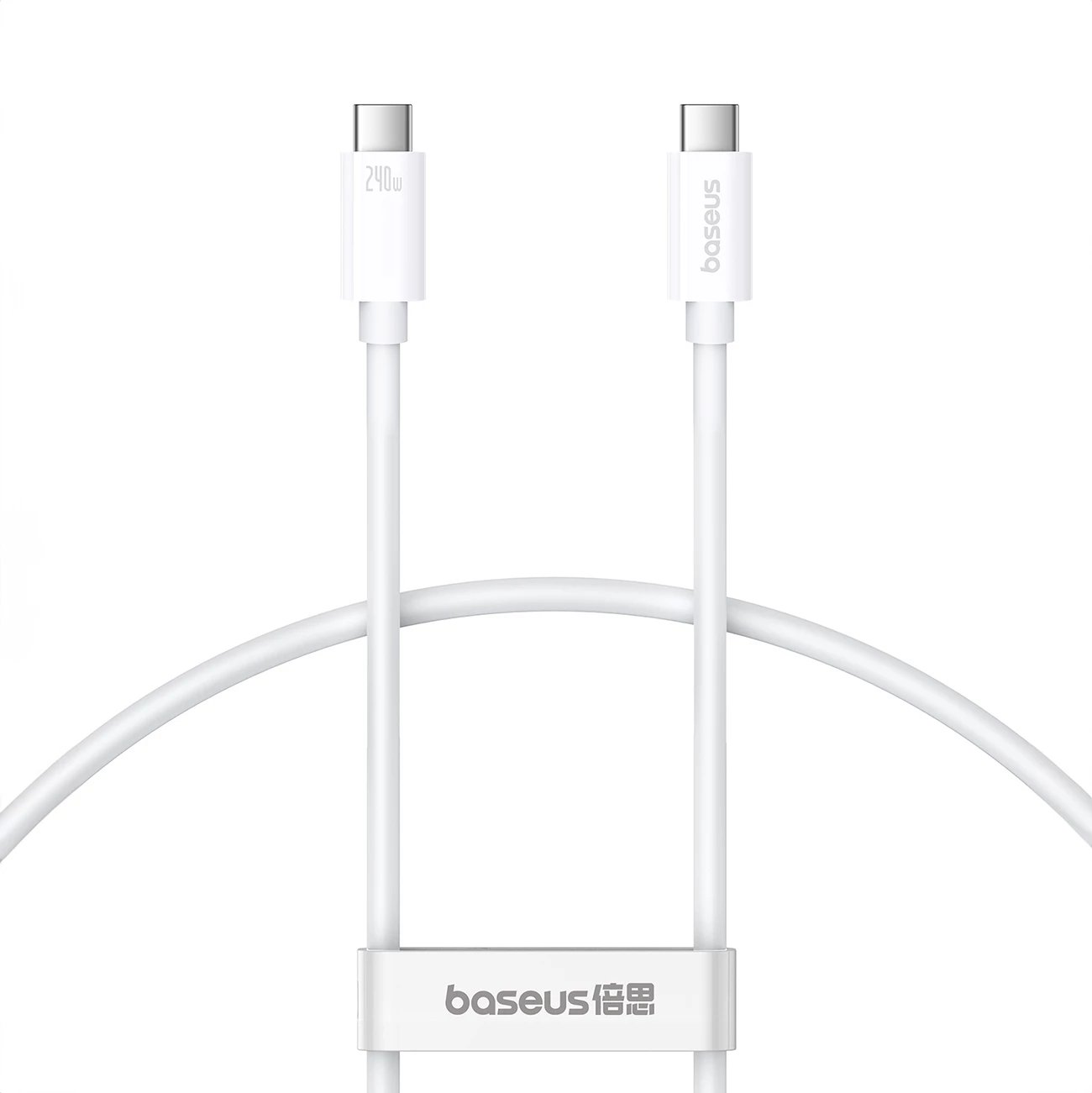 Kabllo USB-C/USB-C Baseus Superior 2 CB000066, 1.8m, 240W, e bardhë