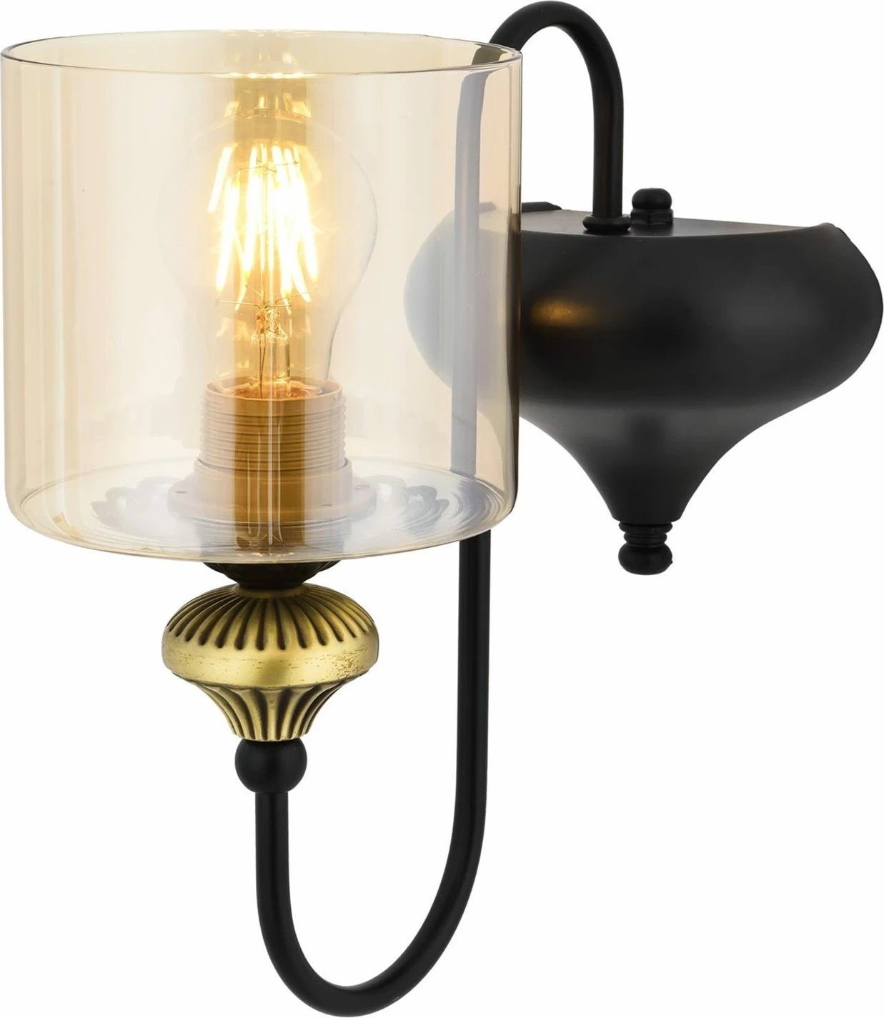 Llambë muri Opviq, AP-4161-1E, ngjyrë e zezë, vintage