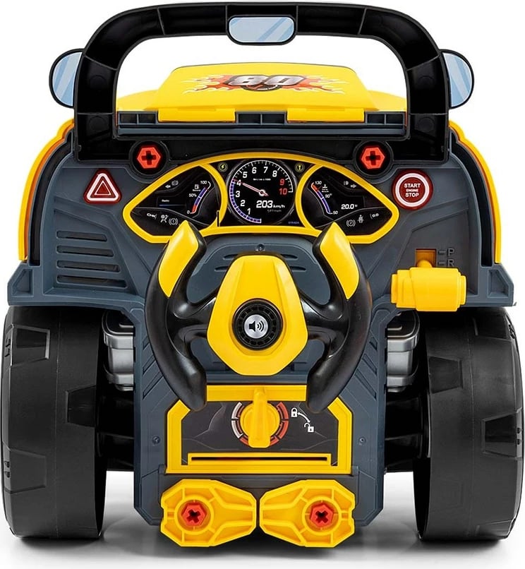 lodër edukative mekaniku, Milly Mally N-GINE, 56 pjesë, efekte dritë/tingull, 3xAA, 3+, e verdhë