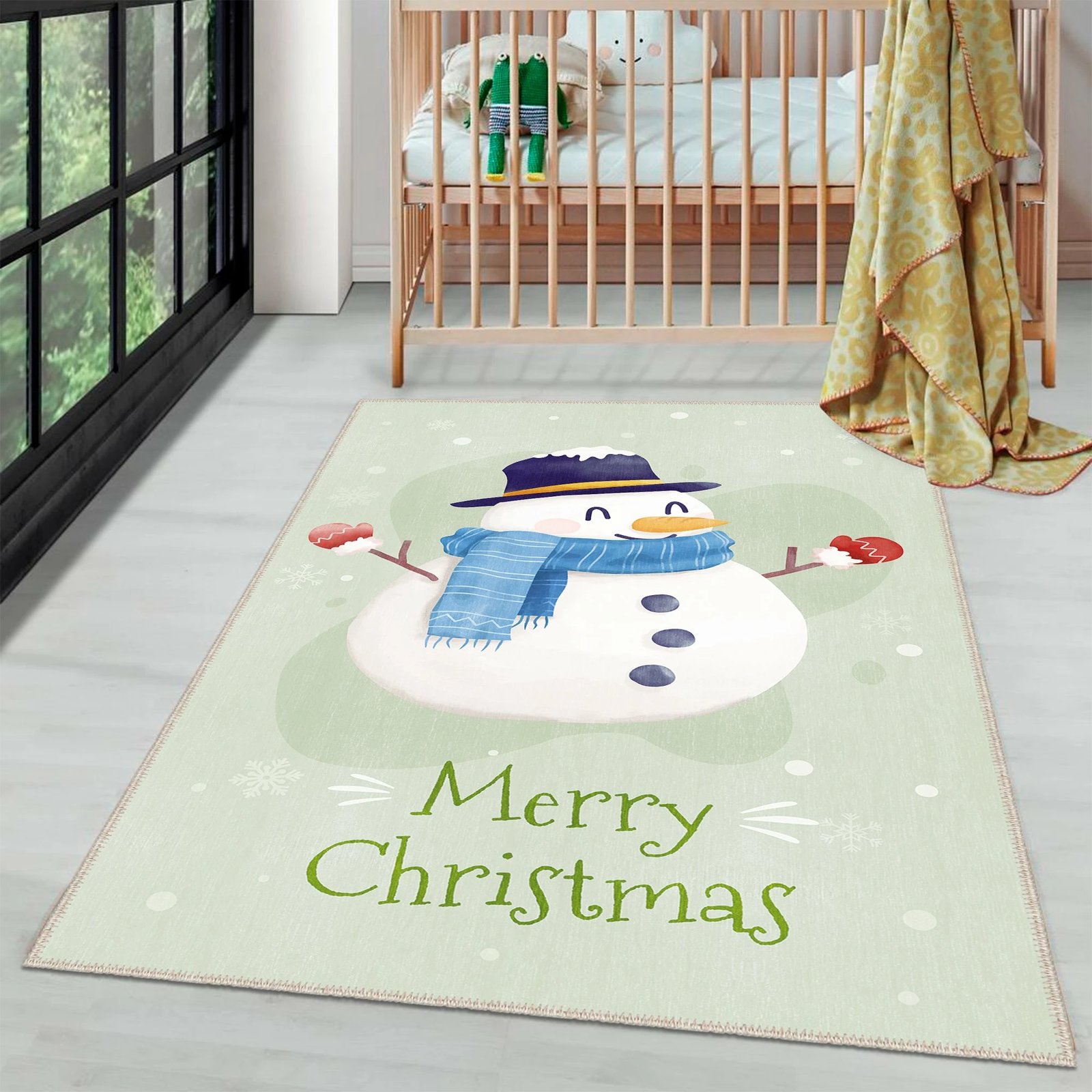 Qilim multingjyrësh për fëmijë, dizajn 'Merry Christmas', Conceptum Hypnose, 120x180cm