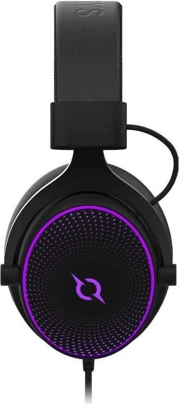 Kufje gaming AQIRYS Carina, 7.1, me mikrofon të ndashëm, ARGB, USB, e zezë