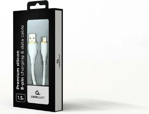 Kabllo Gembird USB-A në 8pin, 1.5m, e bardhë