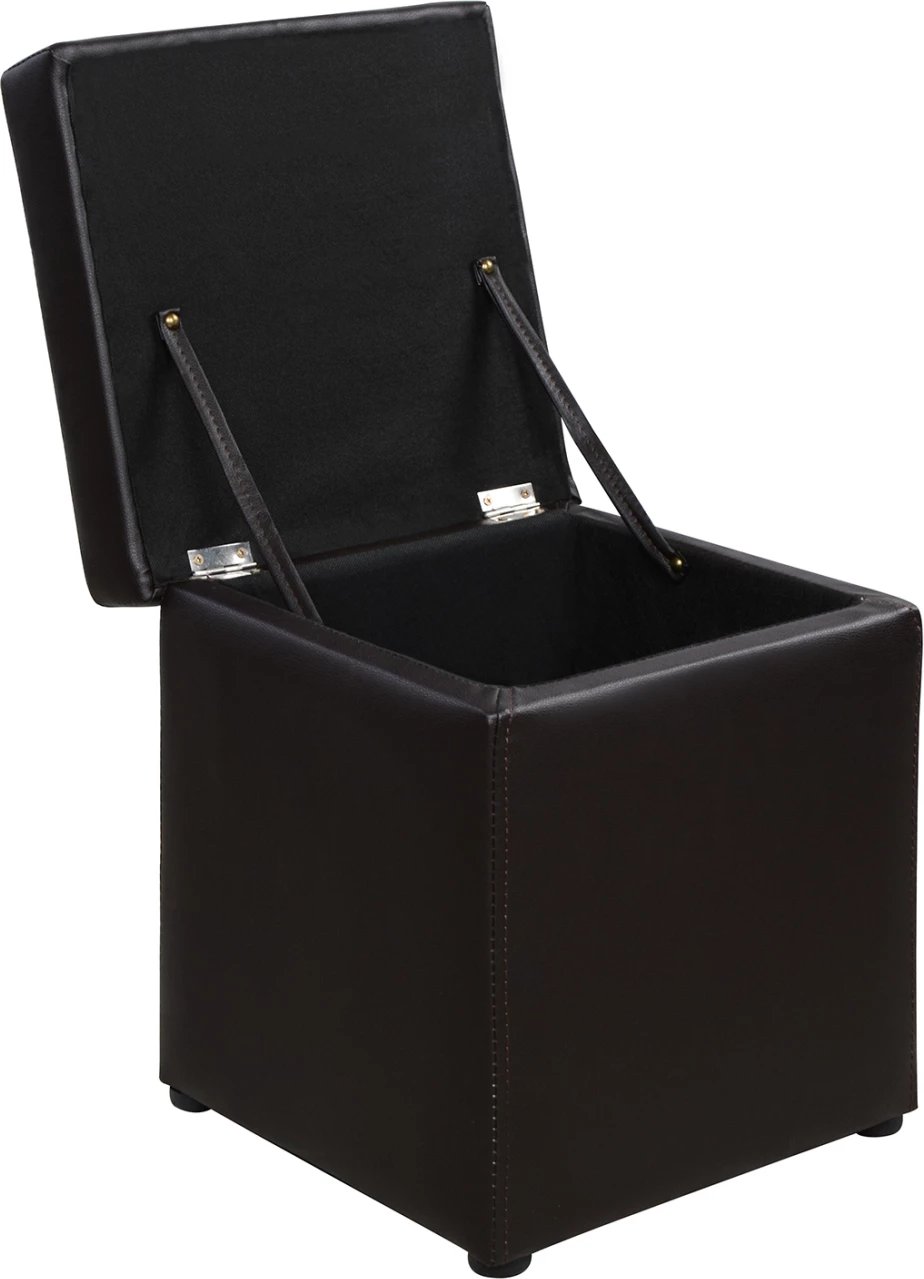 Karrige për bar me hapësirë ruajtëse, kub ngjyrë kafe, FH224.03, 36.5x36.5x36 cm