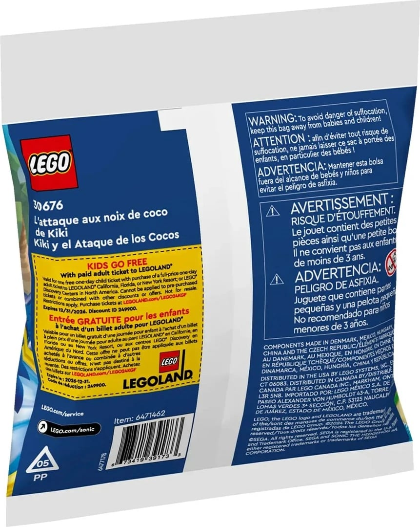 Set LEGO Sonic the Hedgehog 30676 Kiki's Coconut Attack, 42 pjesë