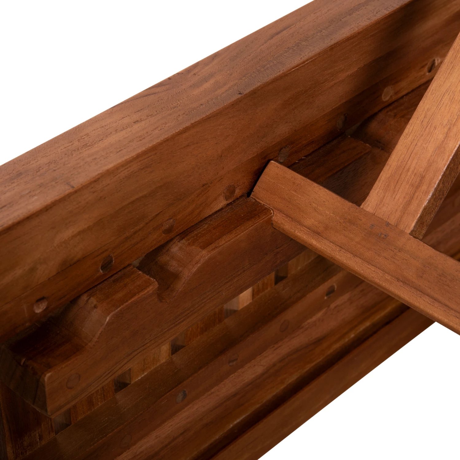 Shezlong VERNON, dru tik natyral, pa jastëk, 200x80x25cm