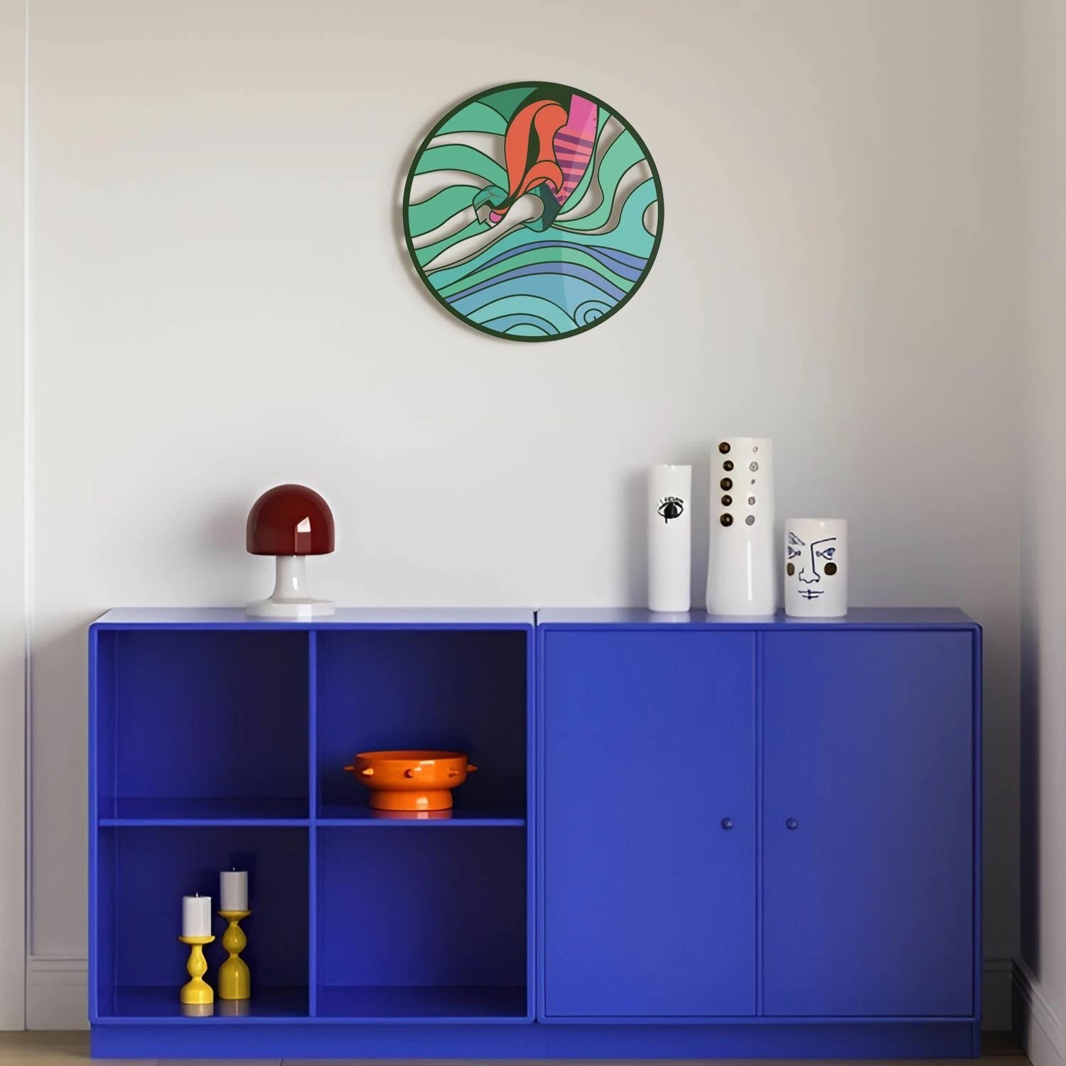 Aksesor dekorativ metalik për mur, Nature’s Melody, Wallity, APT821, 49x49cm