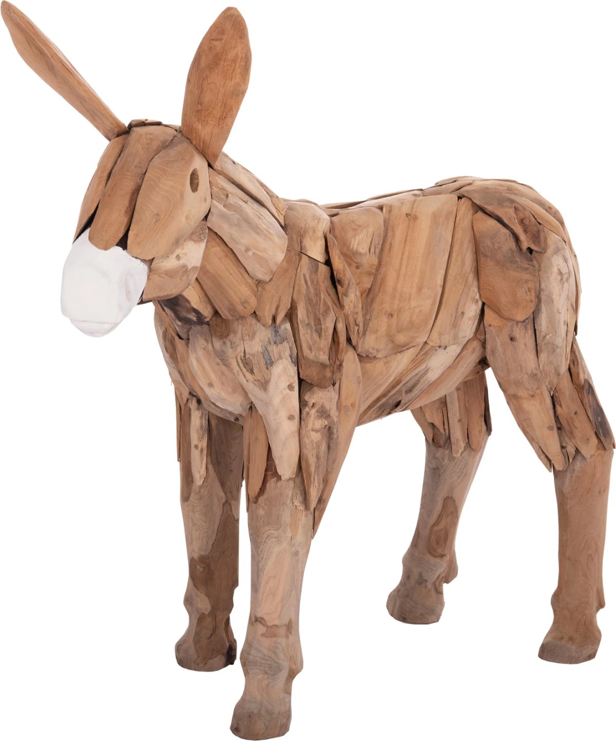 Gomar dekorativ prej druri tik të ricikluar, ngjyrë natyrale, FH4387, 103x33x99.5cm