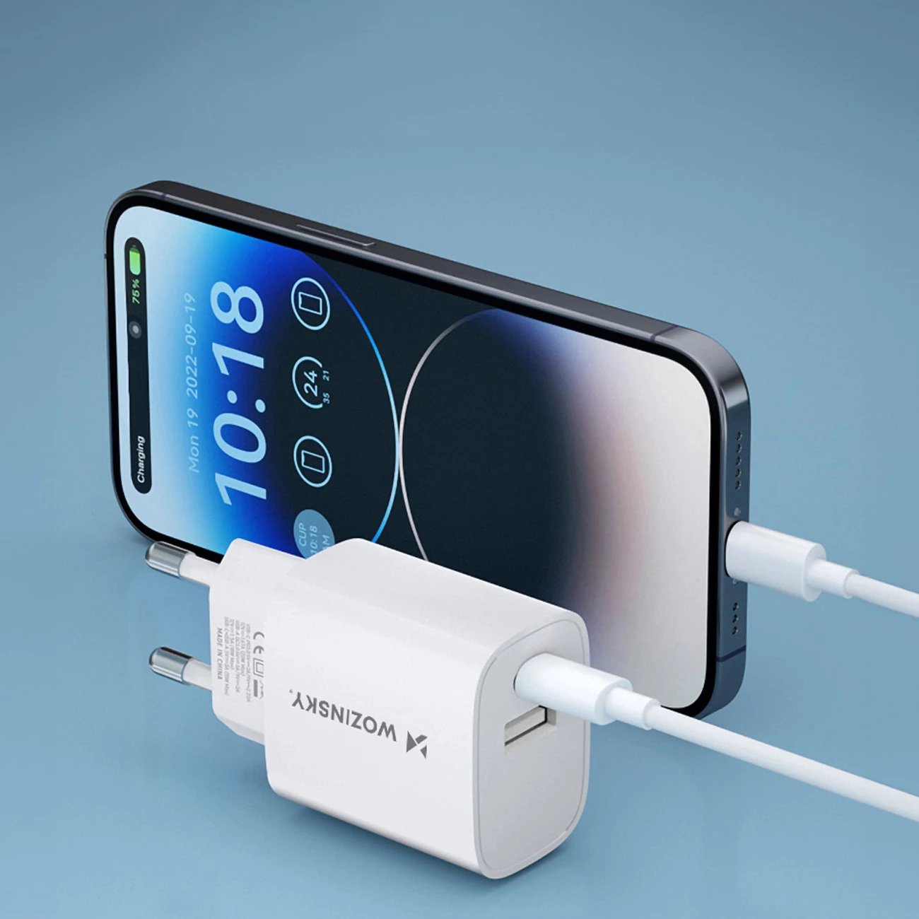 Karikues muri Wozinsky WGWCW, 20W, 2 porta USB-A/USB-C, i bardhë