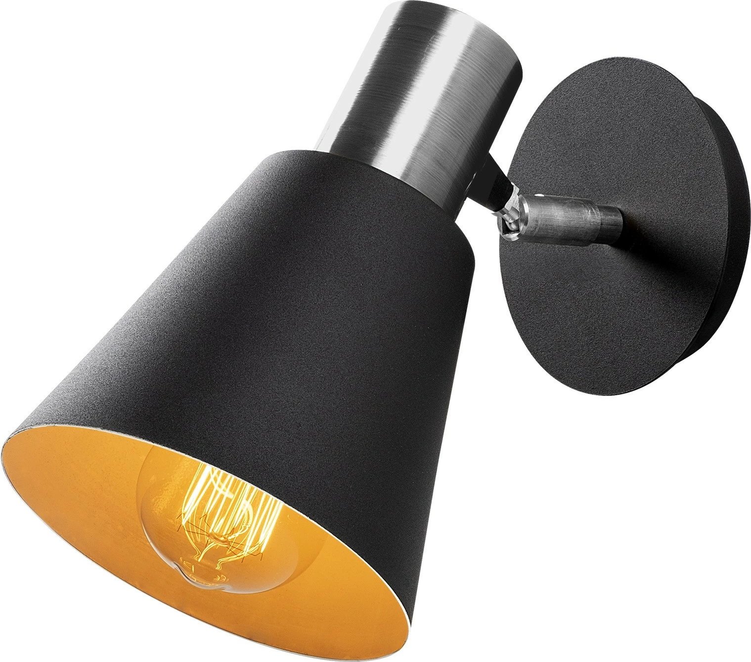 Llambë muri Opviq, Kem - 6347, e zezë dhe nikel, 25x14cm