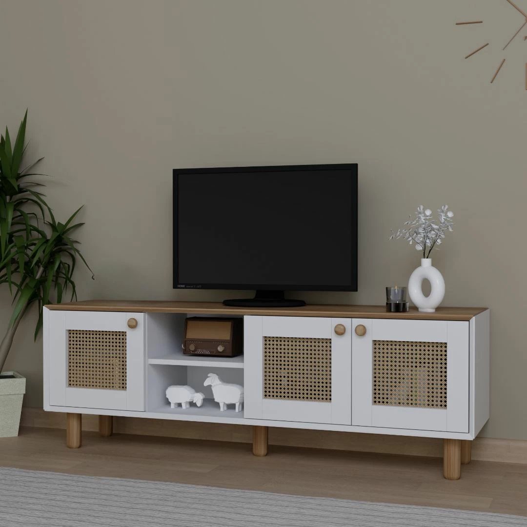 Komodë TV Skye Decor, stil bohemian, ngjyrë lisi Garden, 1600-143