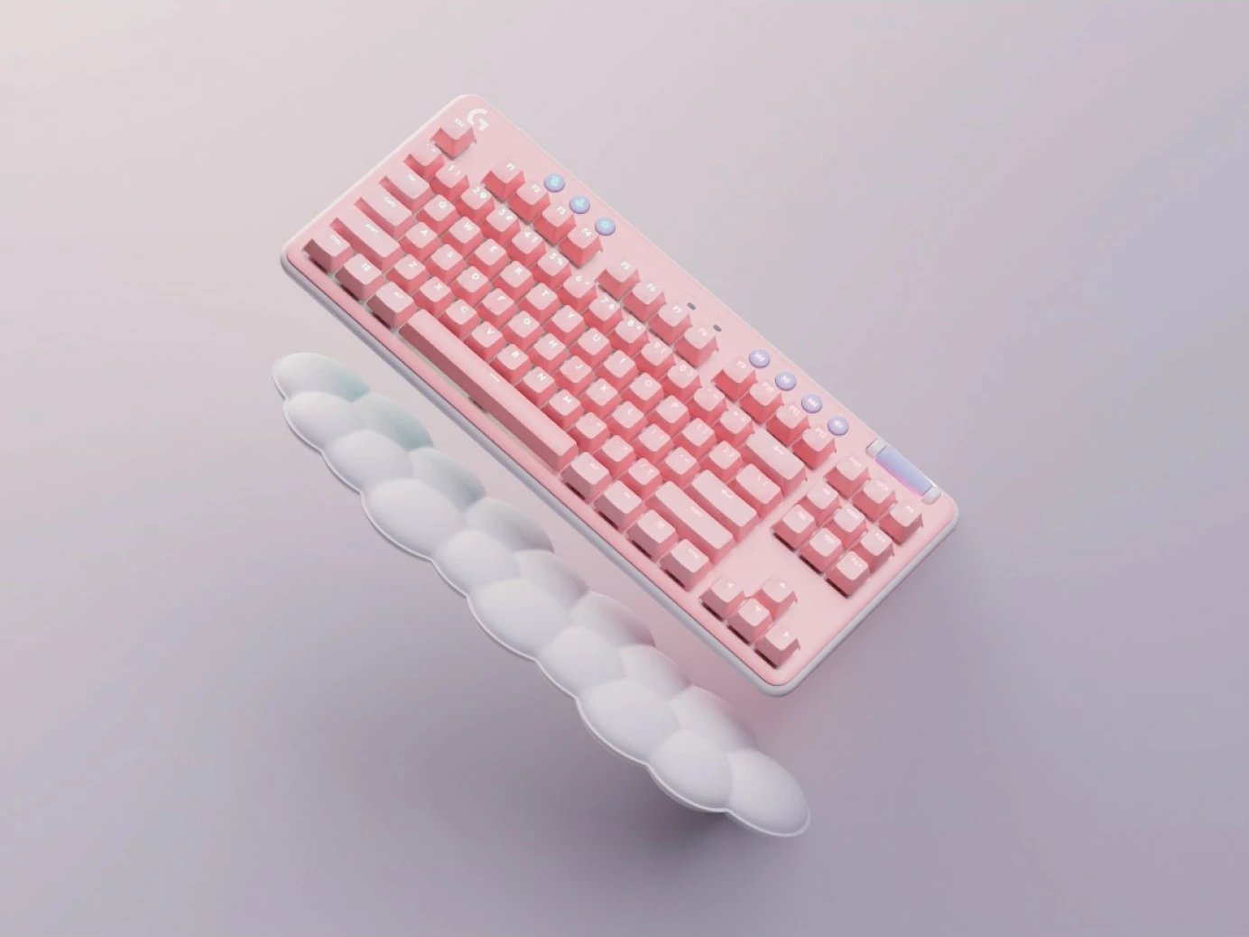 Tastierë gaming Logitech G715, pa kabllo, RGB, off white