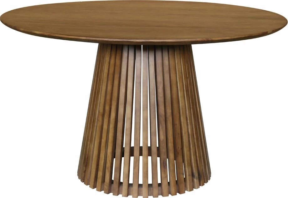 Tavolinë e rrumbullakët TORRE, ngjyrë arre, 130x130x76cm