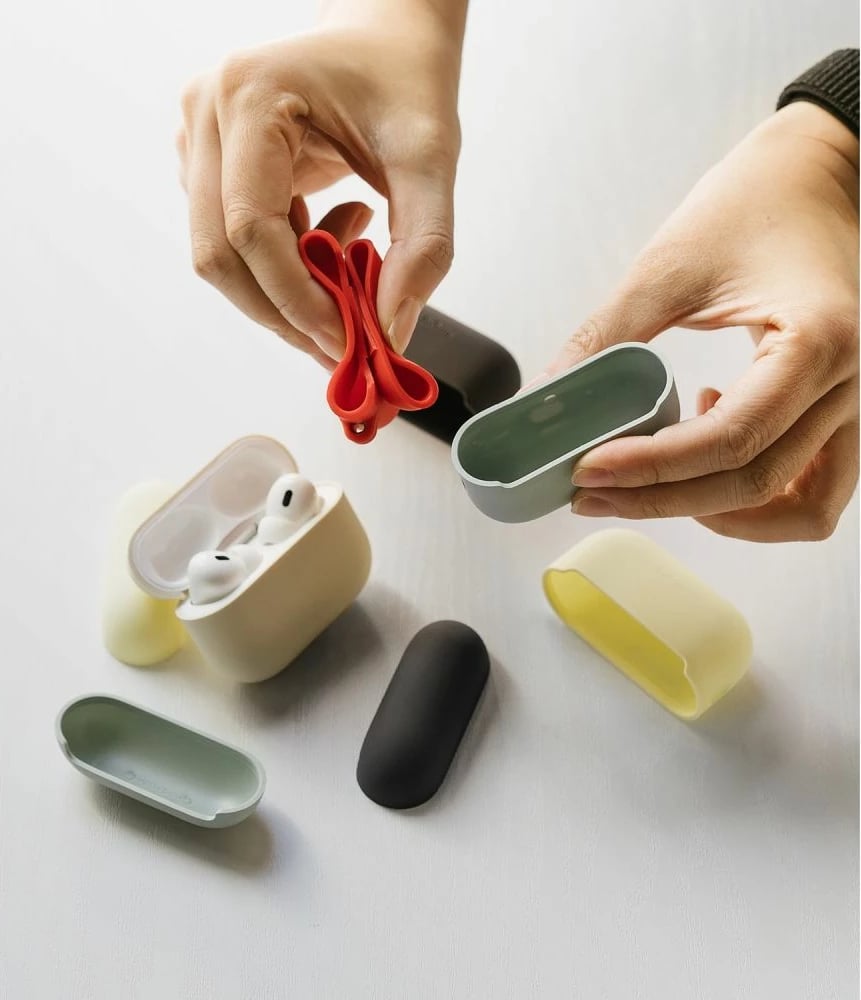 Mbështjellës Ringke për AirPods Pro/Pro 2, Silikon, i gjelbër, me karabiner