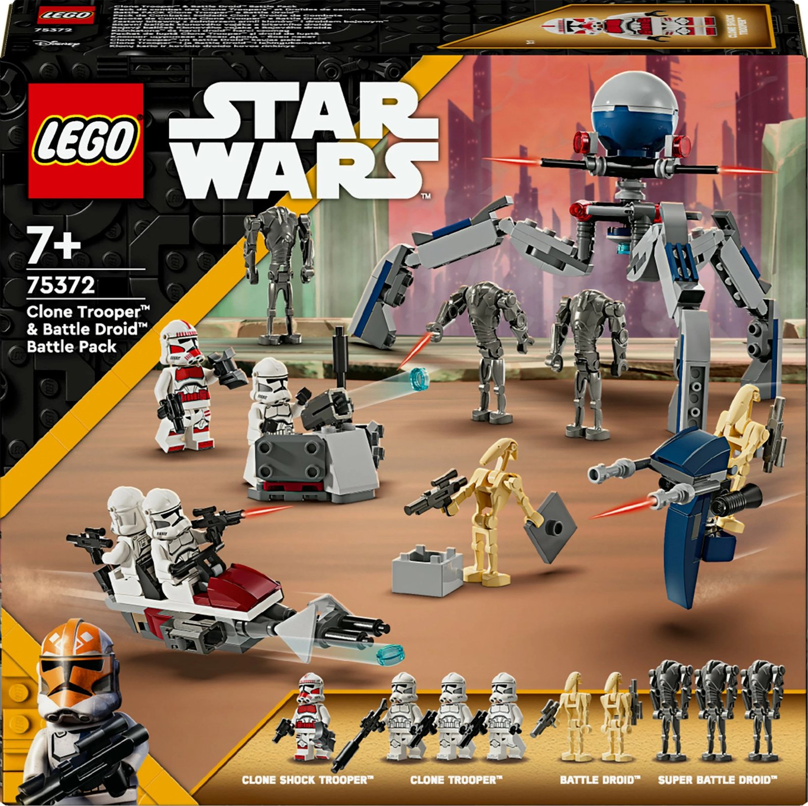 Set ndërtimi LEGO Clone Trooper & Battle Droid, 215 pjesë, plastikë, shumëngjyrësh