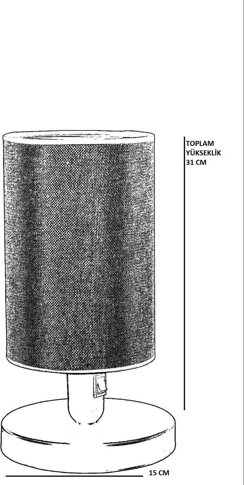 Llambë tavoline Opviq, ngjyrë arre e çelët, abazhuri hasër