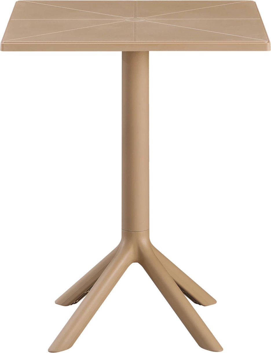 Tavolinë katrore polipropileni TERRIN FH6125.14 kapuçino 60,5x60,5x76,5Hcm