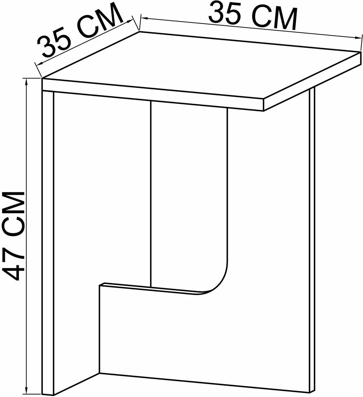 Tavolinë anësore Skye Decor, ngjyrë travertine, Terni