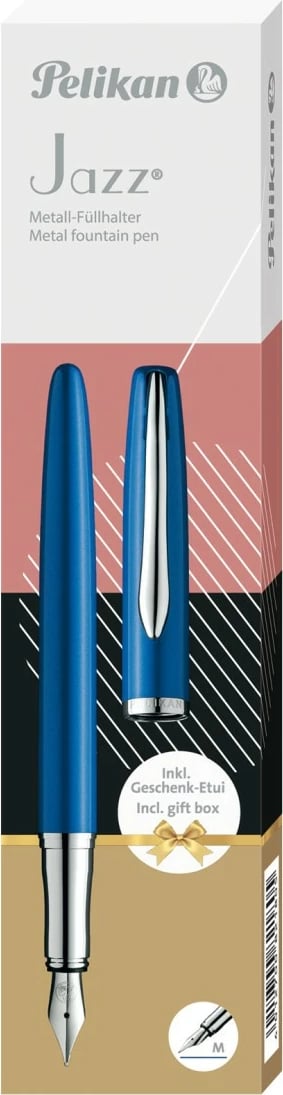 Stilolaps metalik Pelikan Jazz Noble Elegance P36, ngjyrë blu/argjend, majë medium