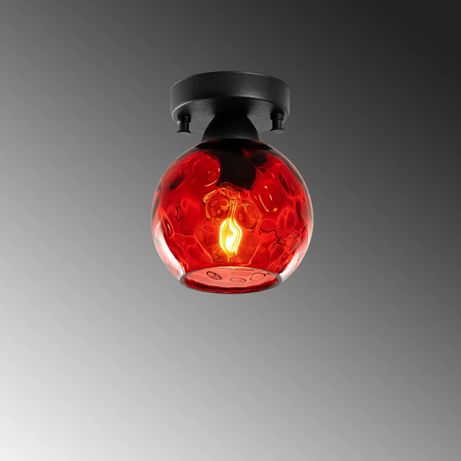 Llambë tavani Opviq Benek, e kuqe dhe e zezë, 15x15x18cm