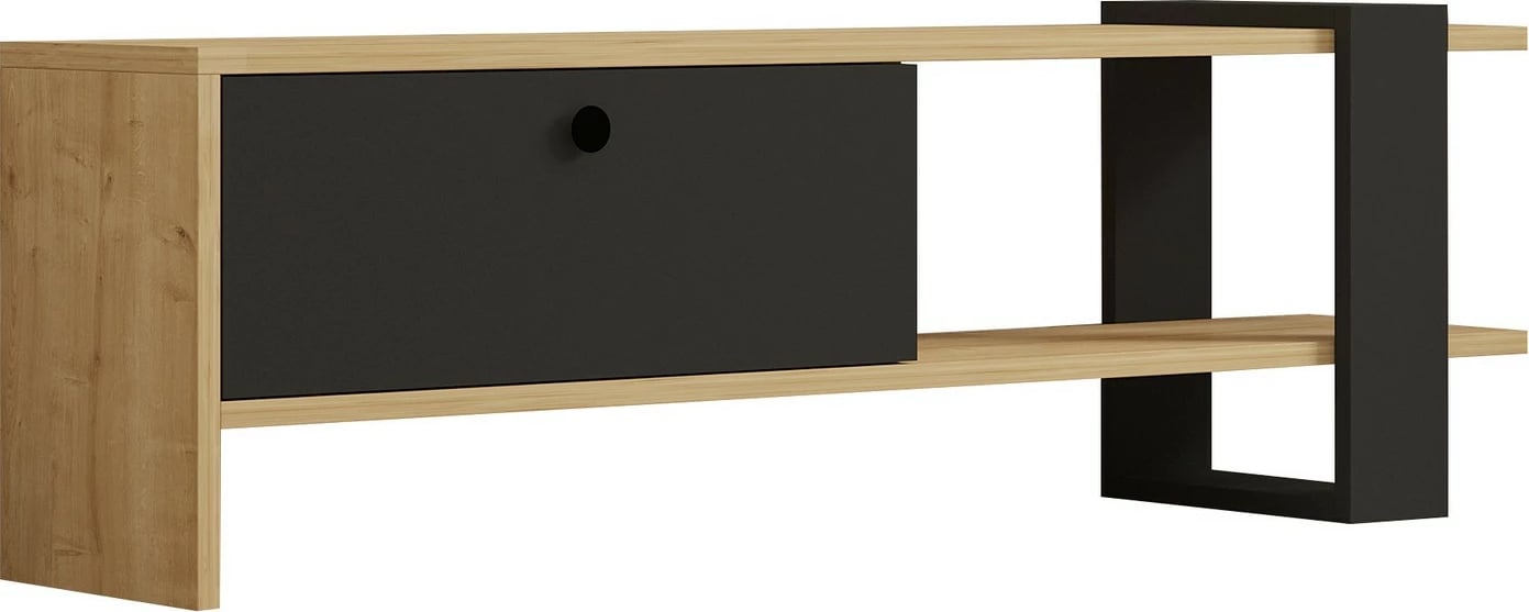 Komodë TV Hanah Home, Yonca, anthracite dhe lis, 120x36.8x25cm