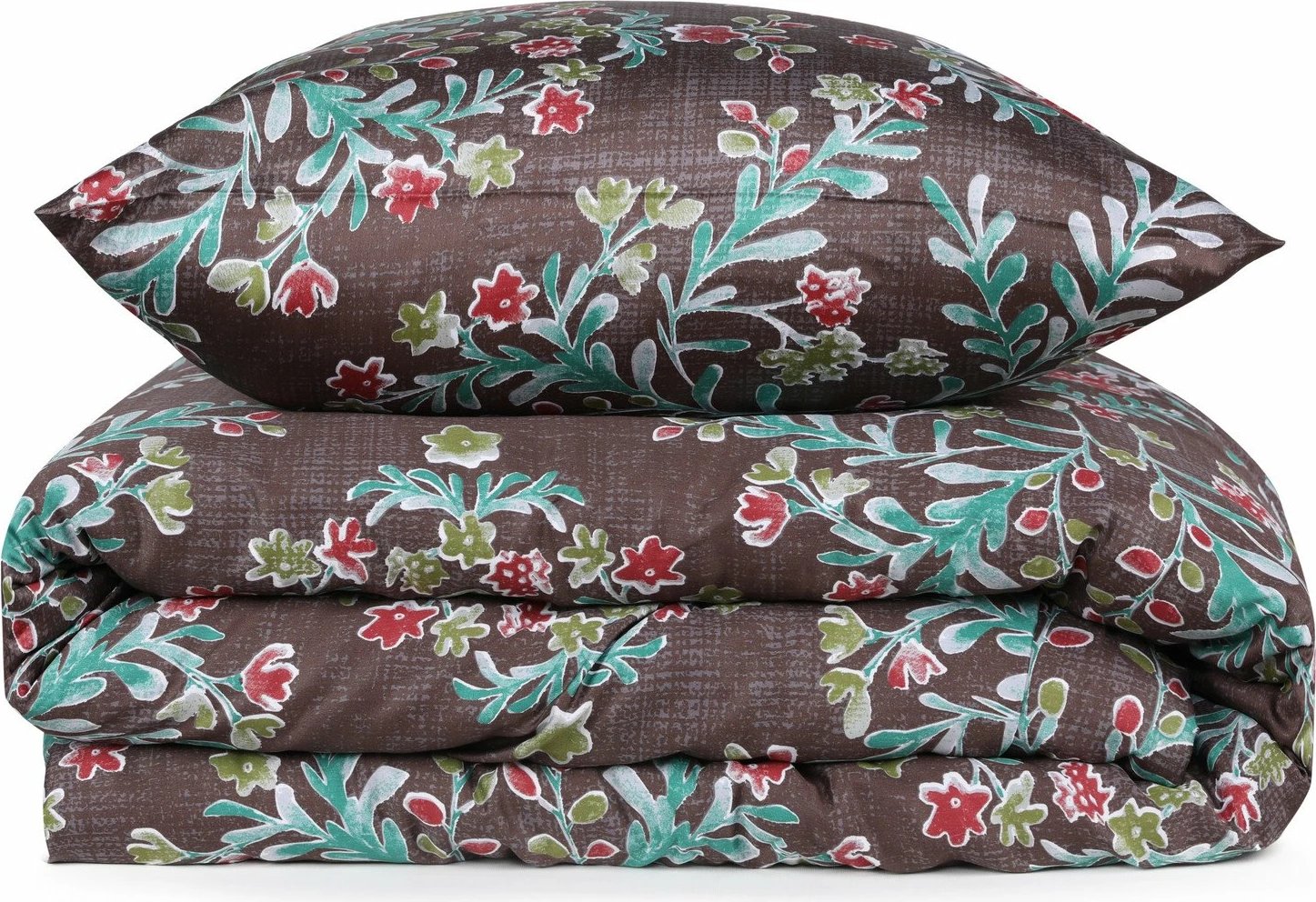 Set mbulesë jorgani njëpersonëshe satin Claudia, kafe, L'essentiel