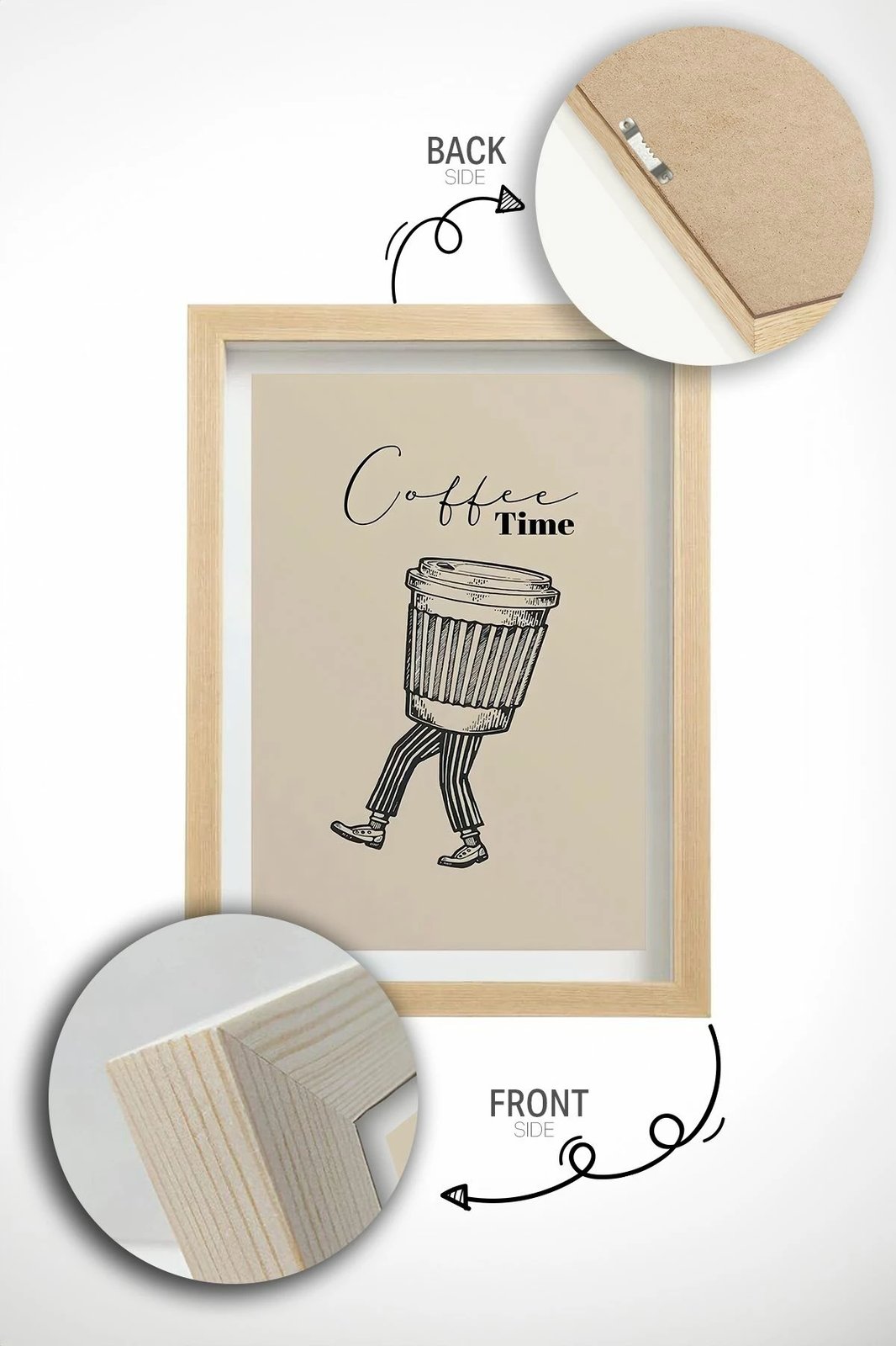 Pikturë dekorative me kornizë, shumëngjyrëshe, Wallity, Ersy1Ham28, 33x48cm