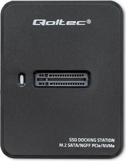Stacion dokimi për SSD M.2 Qoltec 50313, USB 3.1, i zi
