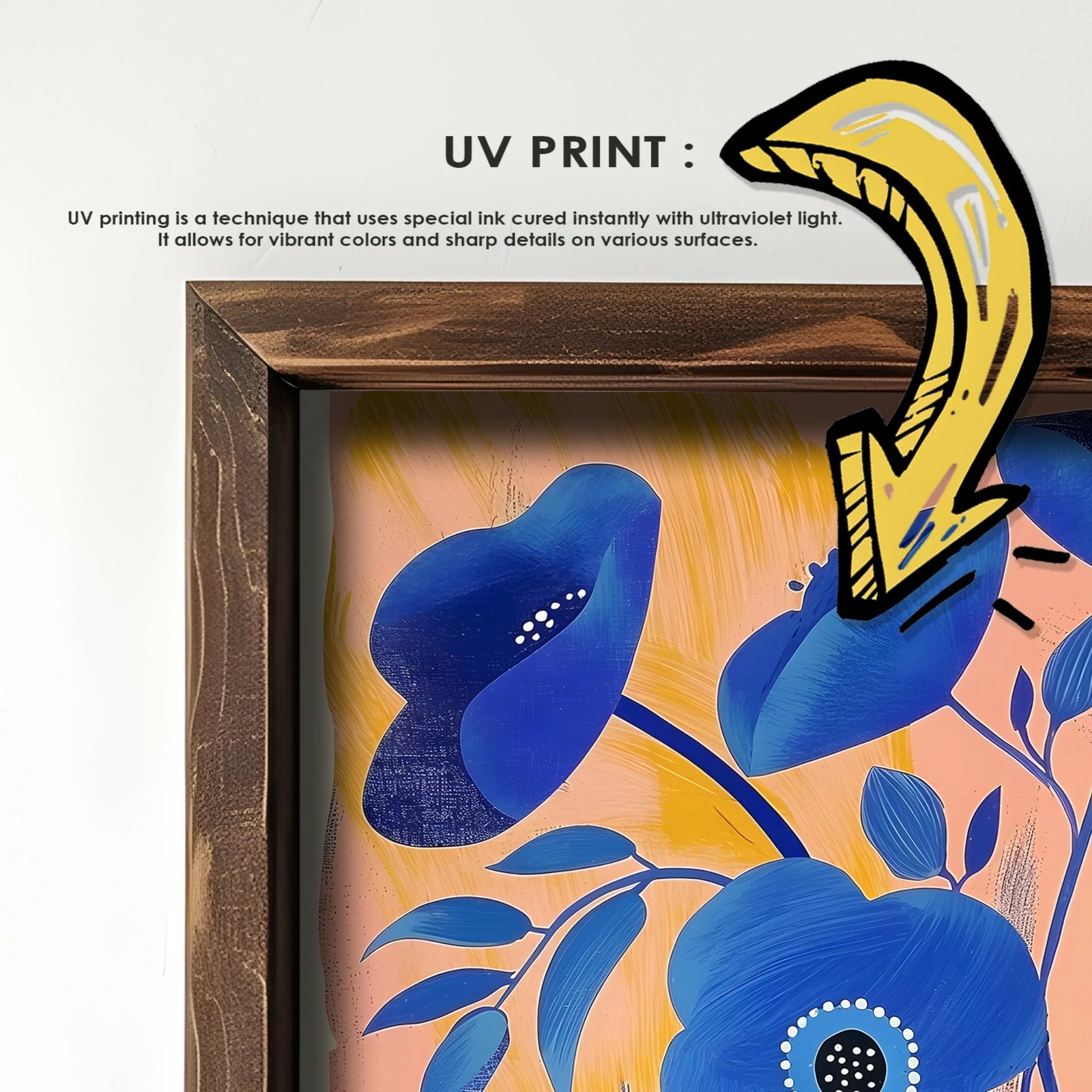 Pikturë dekorative me kornizë MDF, Wallity GE216-L, shumëngjyrëshe