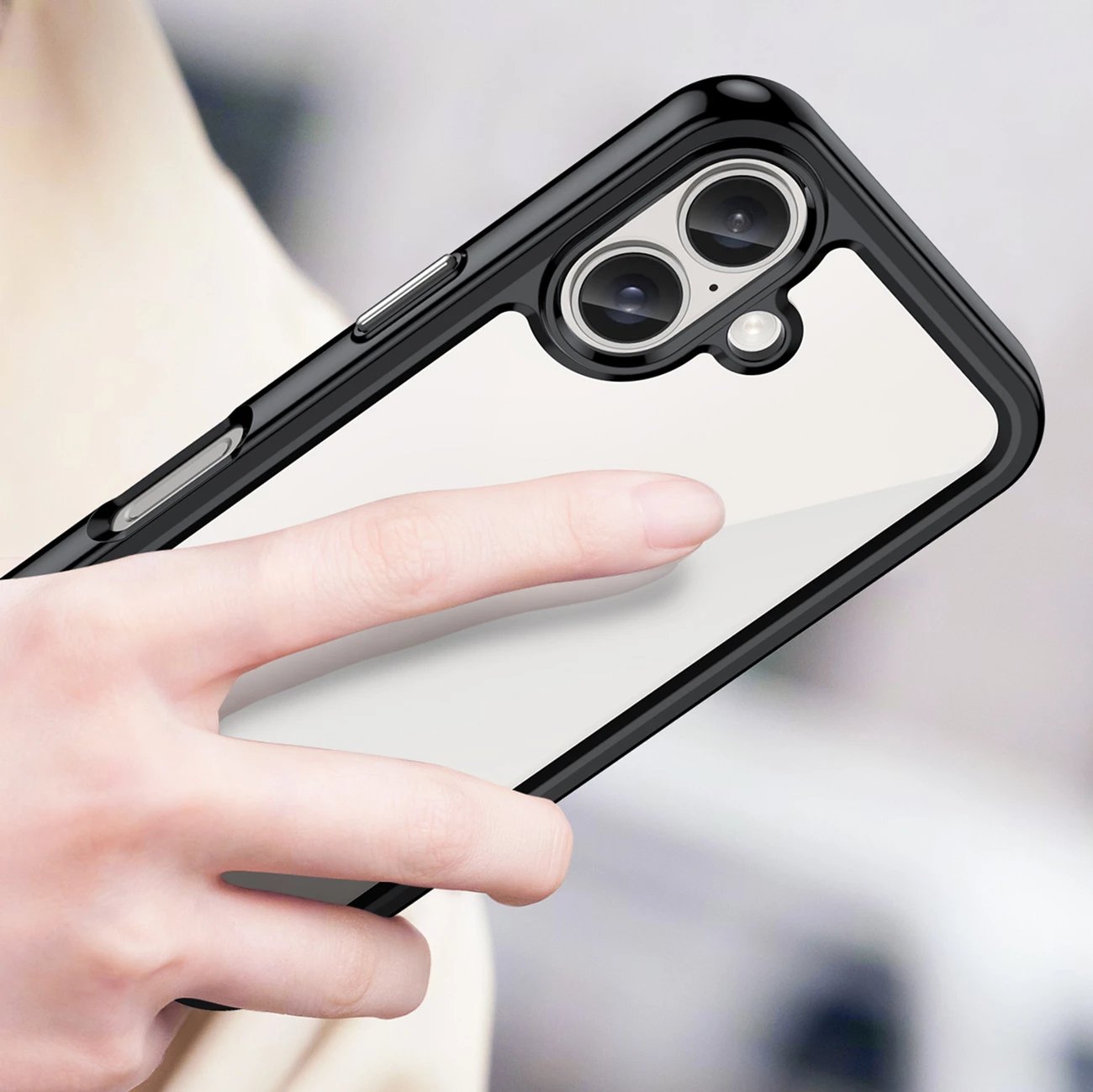Mbështjellës Hurtel Outer Space Case për iPhone 16, i zi