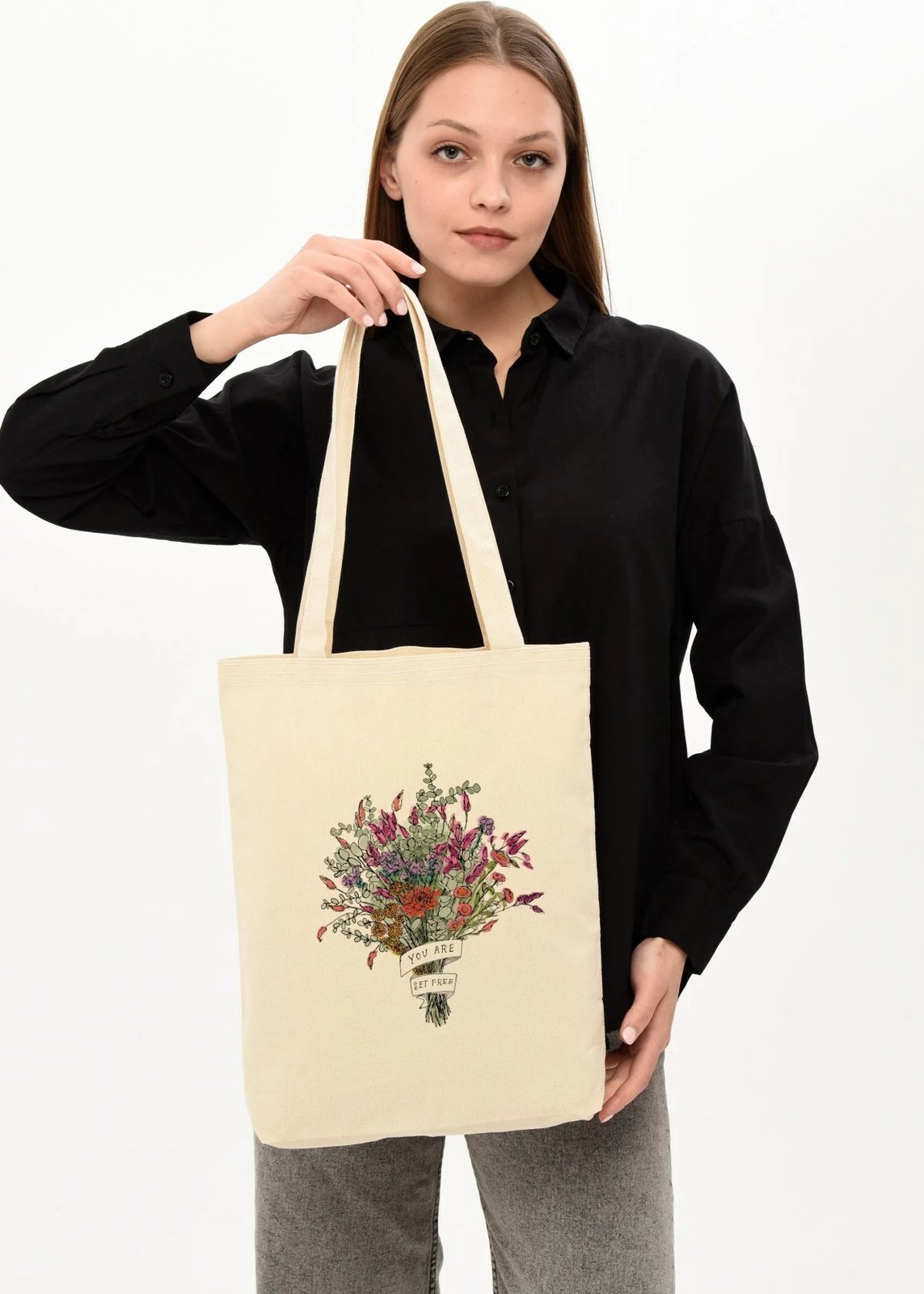 Qese tote Zoozie Bags, krem, 0606