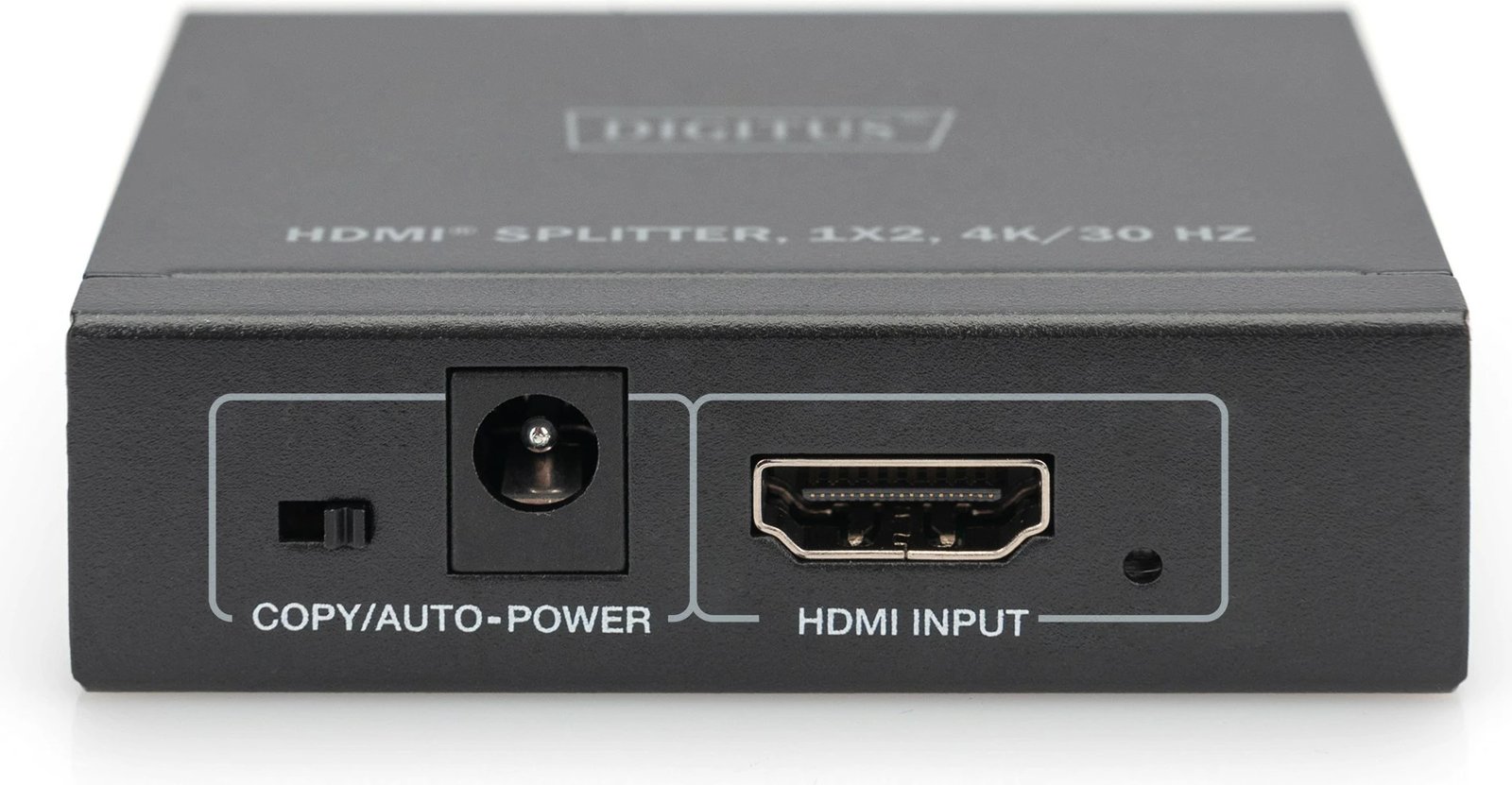 Splitter HDMI Digitus 1x2, 4K/30Hz, 2x HDMI, metalik, zi